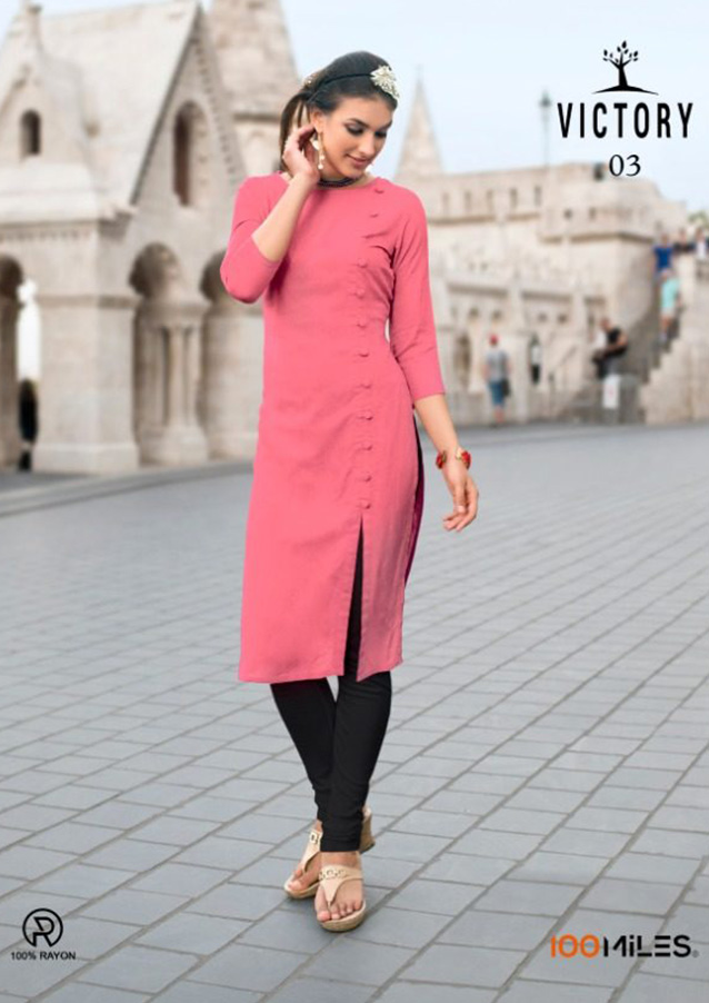 Victory kurti by 100 miles ( 6 Pcs set,Only Full Set Available )